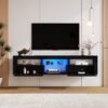 Meuble tv suspendu noir