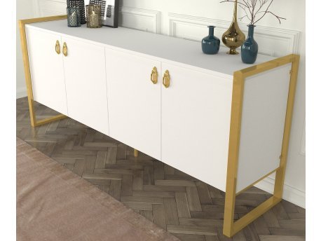 Buffet console Blanc-Dorè