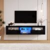 Meuble tv suspendu noir