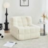 Pouf compressè blanc
