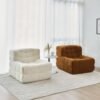 Pouf compressè blanc