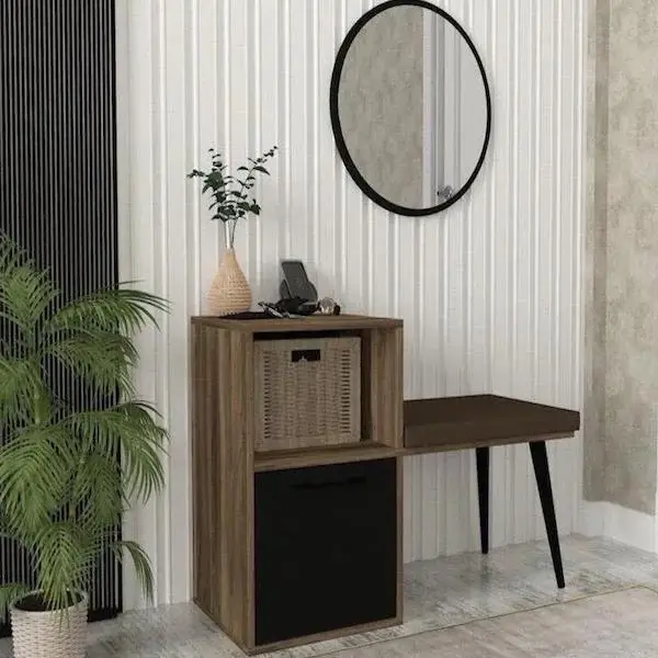 Meuble d'entrée - Banc d'entrèe avec miroir