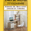 Bureau Table de travail avec 1 chaise