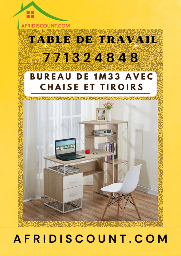 Bureau Table de travail avec 1 chaise