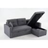 Canape -lit plus de coffre de rangement gris clair