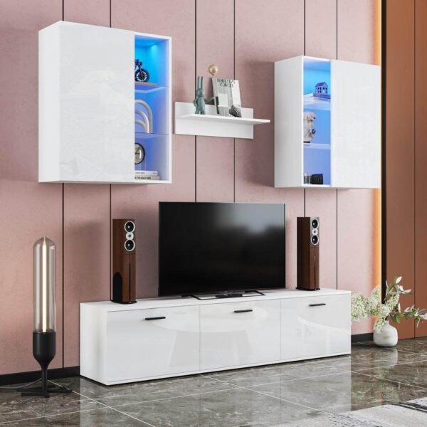 Meuble tv belini blanc