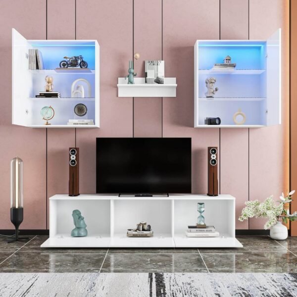 Meuble tv belini blanc