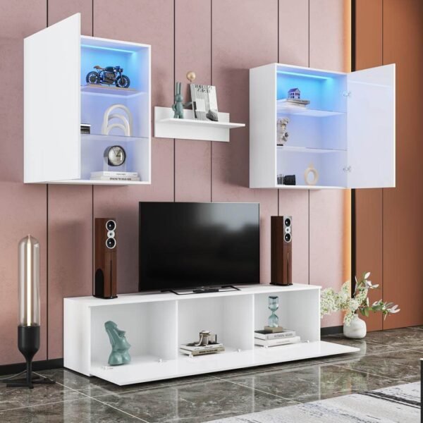 Meuble tv belini blanc
