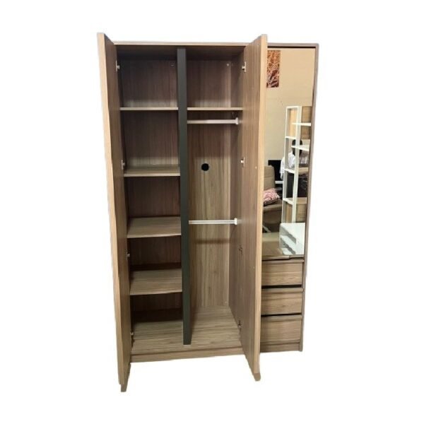 Armoire 3 portes avec miroir+ 3 Tiroirs