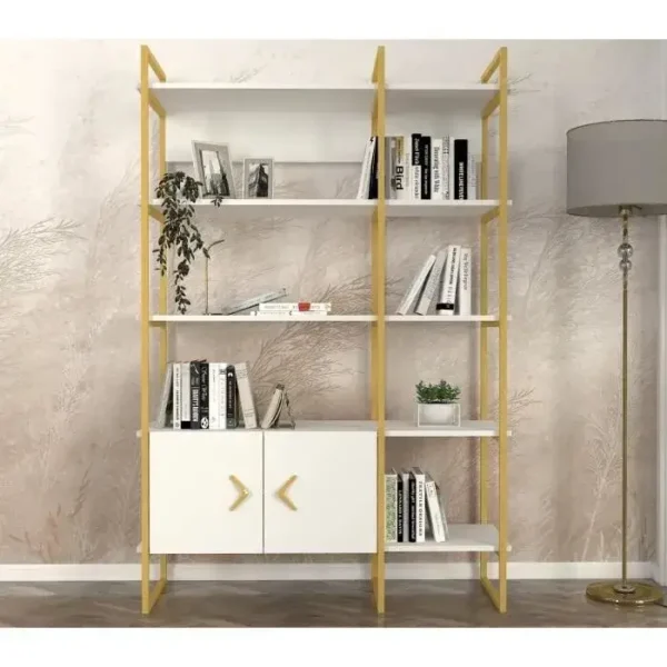 bibliotheque-olivie-l120cm-bois-blanc-et-metal-or-3.webp Bibliotheque-Ètagère-Dressing