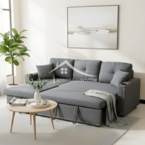 canape-lit-salon-transformable-afridiscount.png Canape -lit plus de coffre de rangement gris clair
