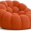 Pouf compressé orange