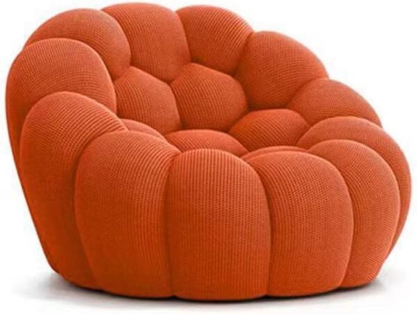 Pouf compressé orange