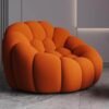 Pouf compressé orange