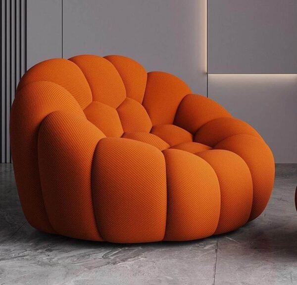 Pouf compressé orange